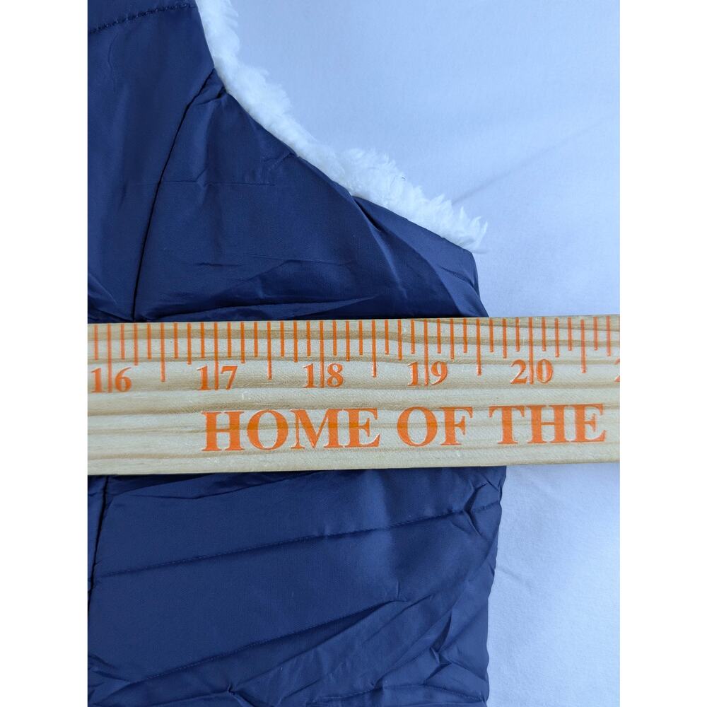 NFL‎ Tennessee Titans Womens S Blue White Faux Fur Reversible Vest Full Zip NWT - Picture 11 of 12
